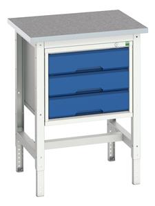 Verso 700x600 Height Adjustable Bench Lino + Cabinet 16921603.**